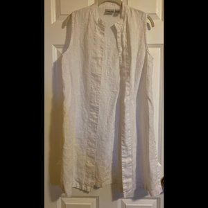 Chico’s linen sleeveless duster.